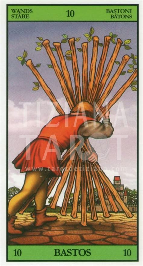 Descubre el significado del Tarot 10 de Bastos 